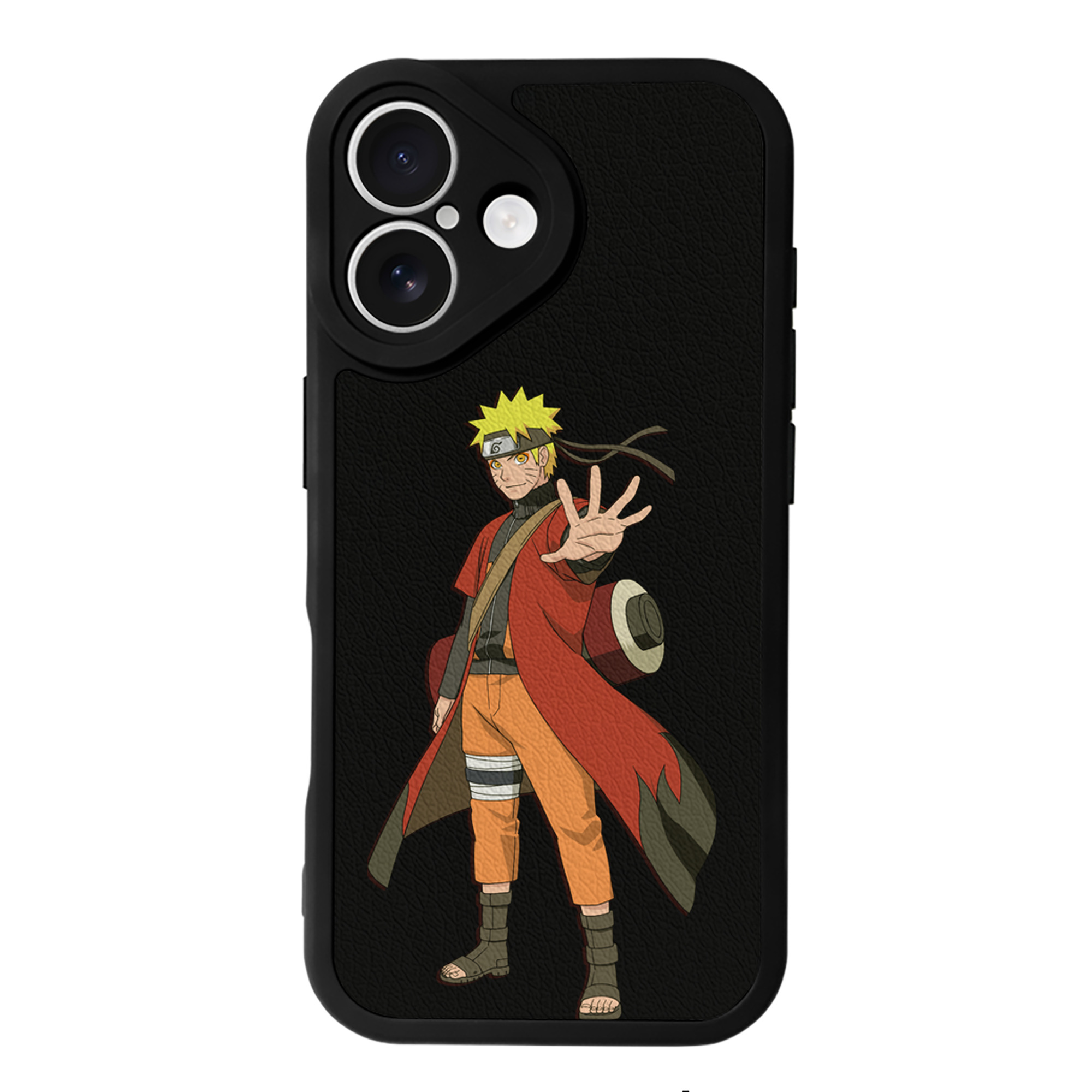 （画像用） NARUTO -ナルト- うずまき ナルト Uzumaki Naruto 【iPhone 16シリーズ対応】シリコンスマホケース（レザー調） 材質：シリコン